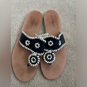 Jack rogers boating jacks navy white rubber size 10 women’s